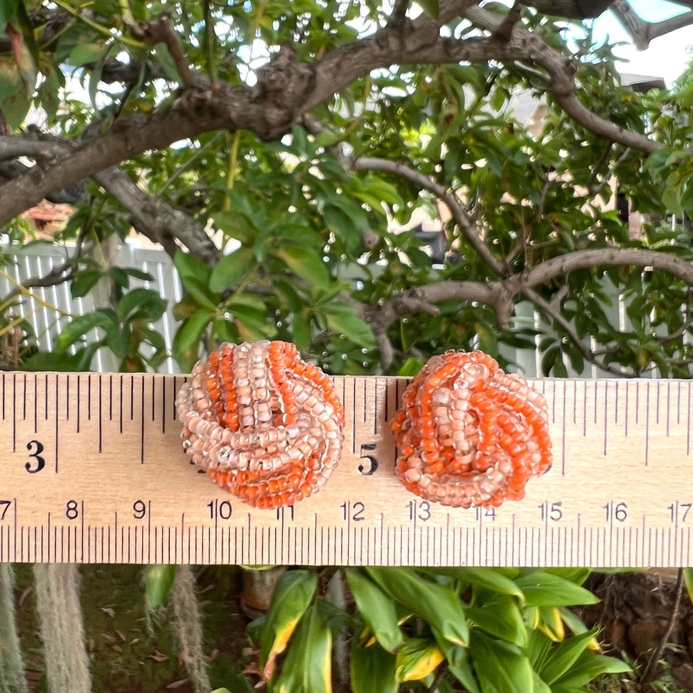 Vintage Beaded Clip Earrings